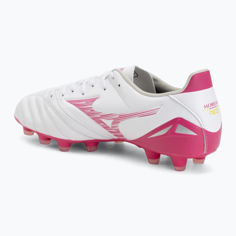 Футболни обувки Mizuno Morelia Neo IV Pro FG white/fuchsia purple/fuchsia purple 3