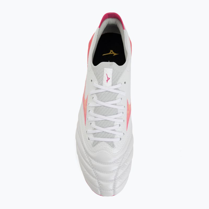 Футболни обувки Mizuno Morelia Neo IV Beta Elite FG white/pink tetra/fuchsia purple 5