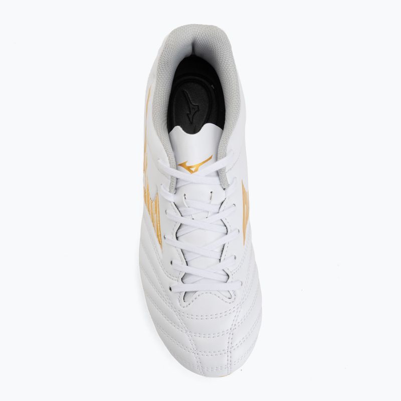 Детски футболни обувки Mizuno Monarcida Neo III Select FG white/mp gold 5