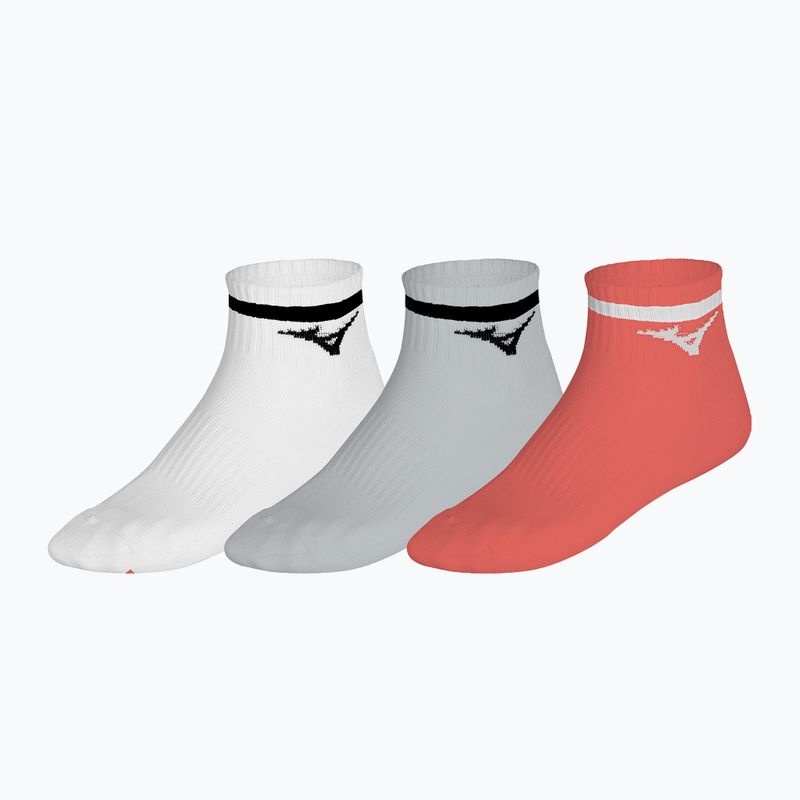Чорапи Mizuno Training With Line white/cloudspace/lava orange 8