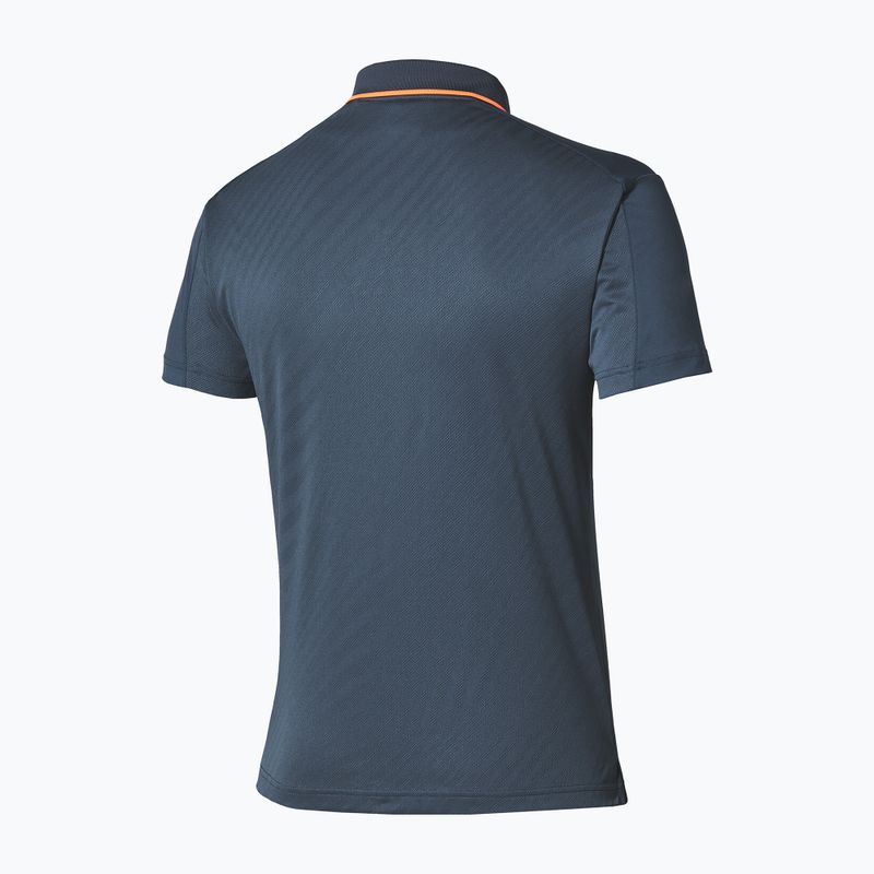 Мъжка тениска/фланелка за тенис Mizuno Tennis Short Sleeve Polo insigna blue 2