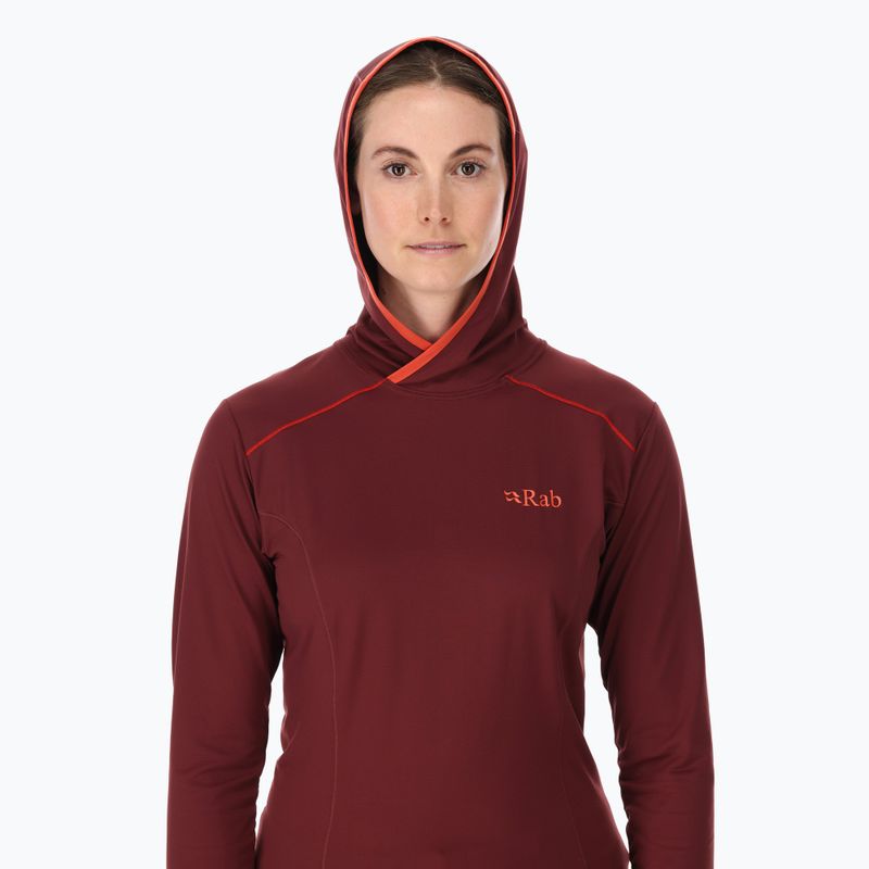 Дамски суитшърт за трекинг Rab Force Hoody deep heather 3