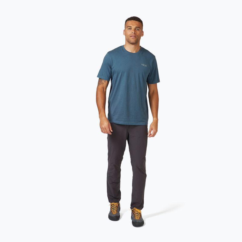 Rab Stance Mountain Peak мъжка тениска за трекинг синя QCB-66 3