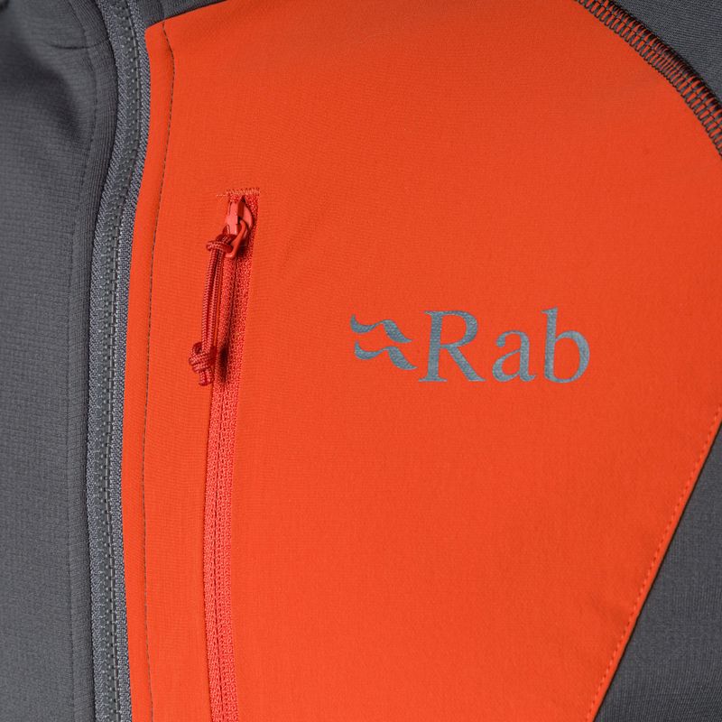 Мъжки суитшърт Rab Superflux Hoody graphene/firecracker 7