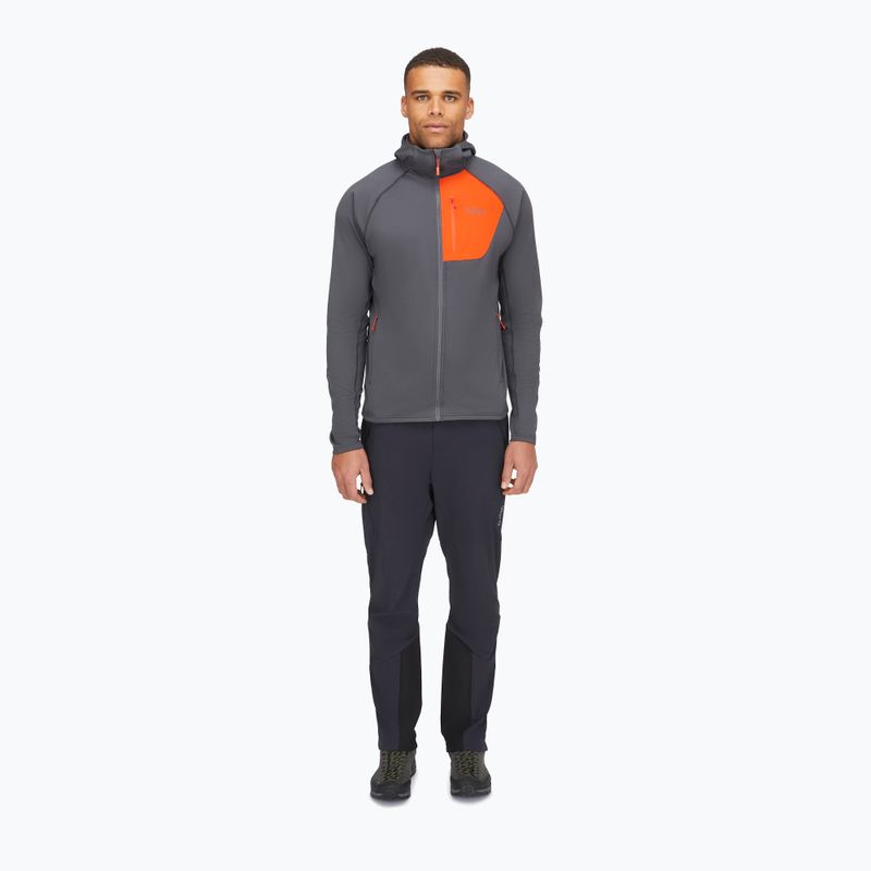 Мъжки суитшърт Rab Superflux Hoody graphene/firecracker 4