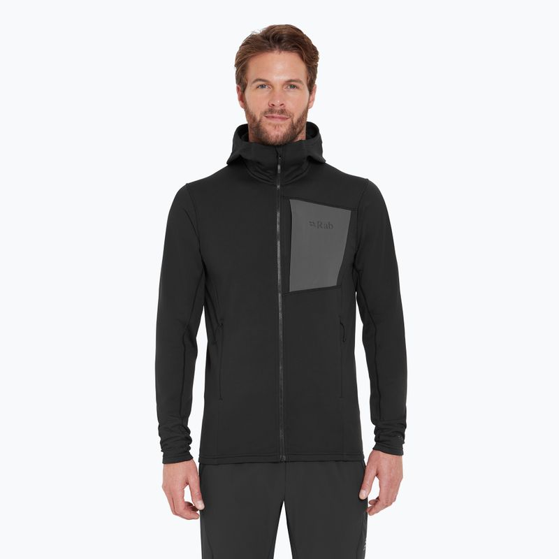 Мъжки суитшърт Rab Superflux Hoody black QFG-13-BLK