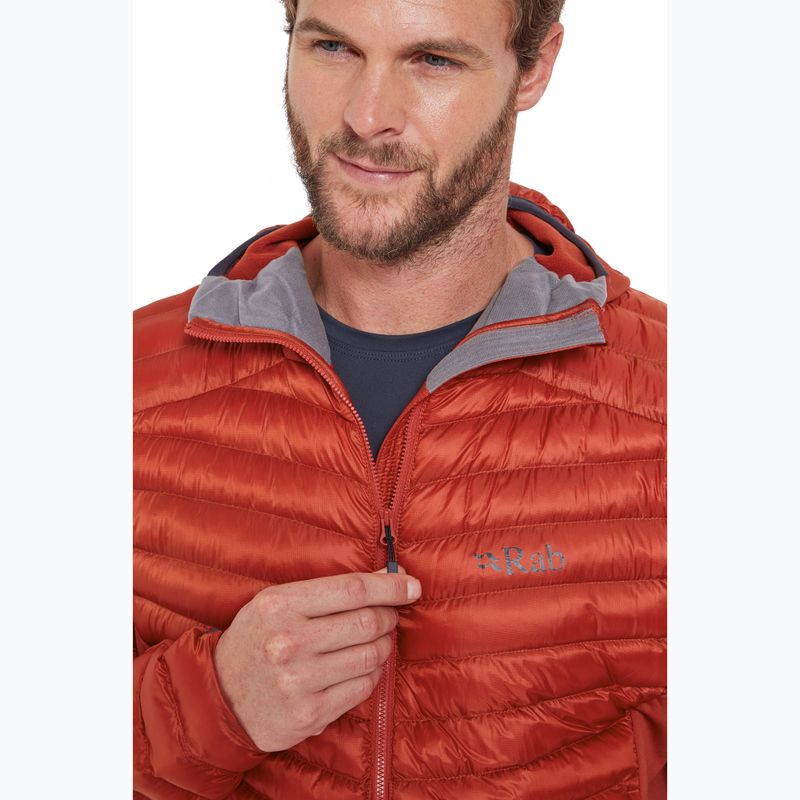 Мъжко пухено яке Rab Cirrus Flex Hoody tuscan red 5