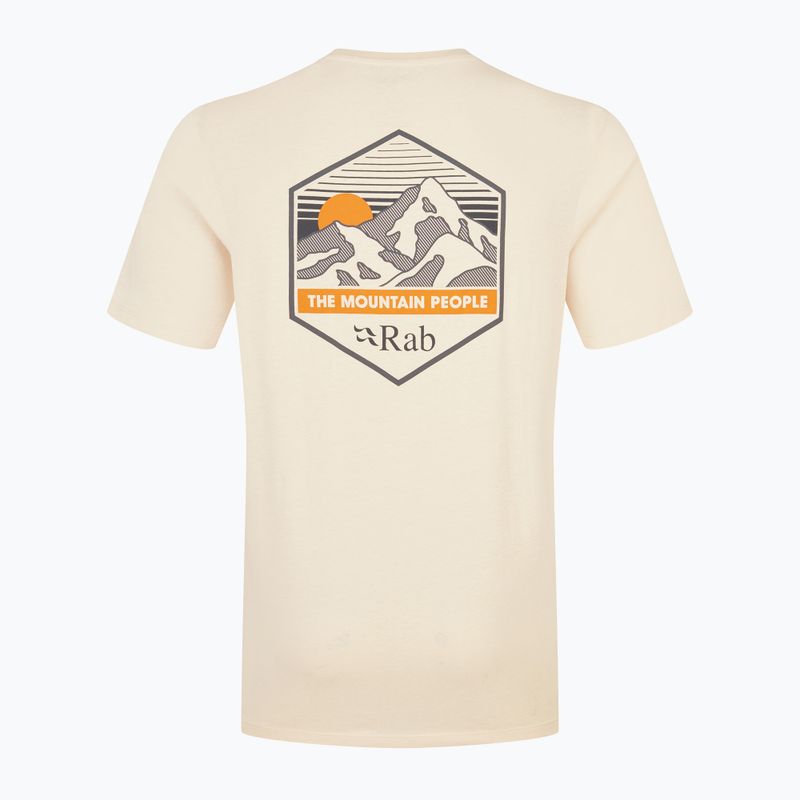 Мъжка тениска Rab Stance Mountain Peak в цвят екрю 2