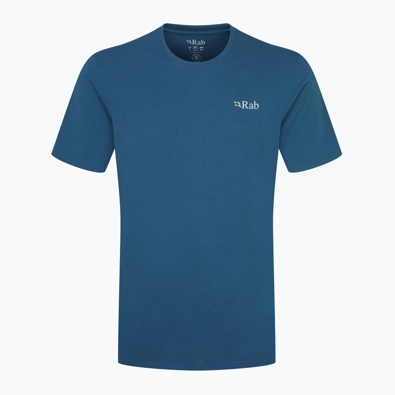 Мъжка тениска Rab Stance Mountain Peak tempest blue