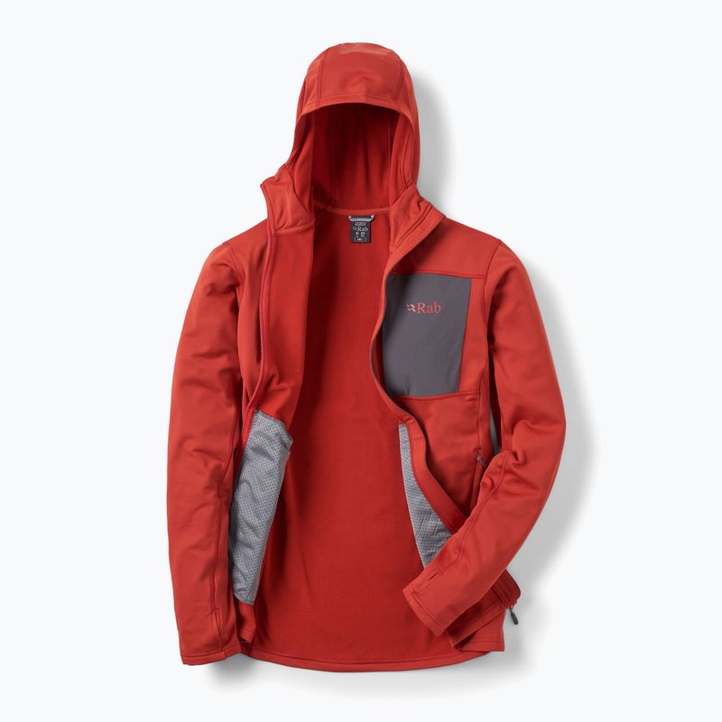 Мъжки суитшърт Rab Superflux Hoody tuscan red 2
