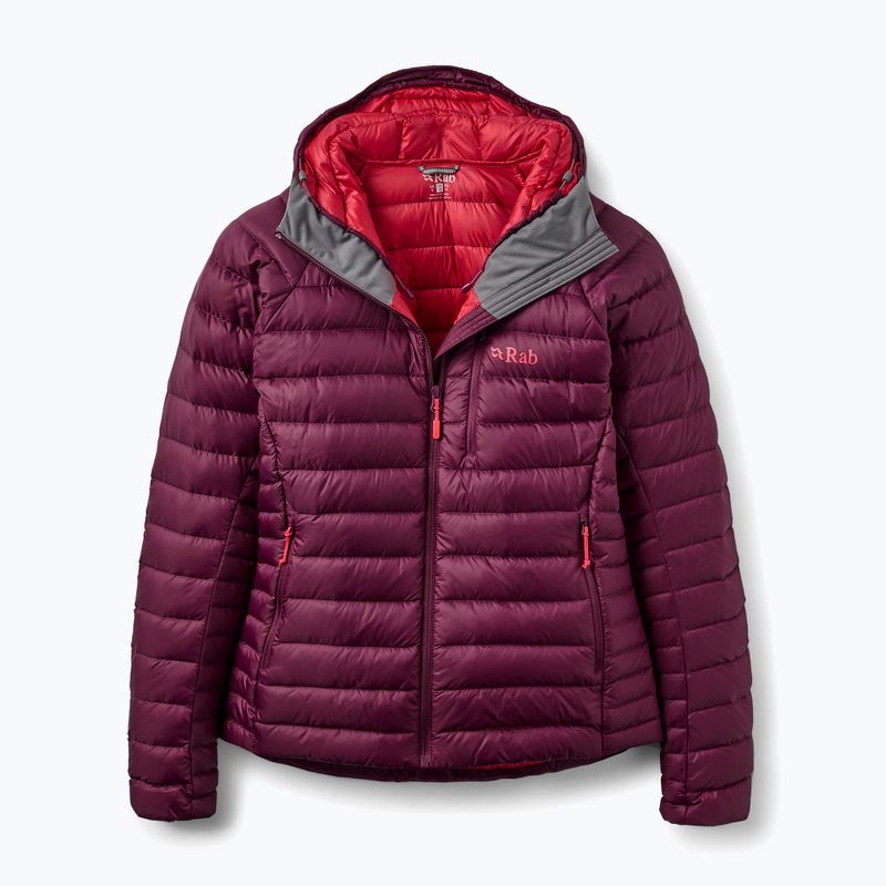 Дамско пухено яке Rab Microlight Alpine Hoody mulberry