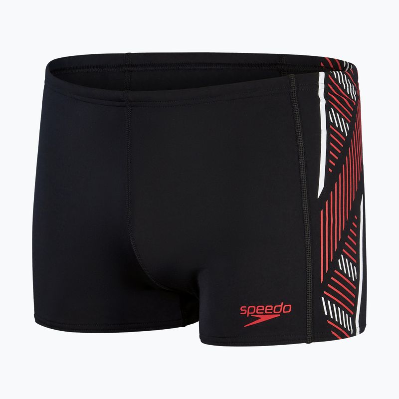 Мъжки боксерки за плуване Speedo Tech Panel Aquashort черни и червени 8-00303514539 4