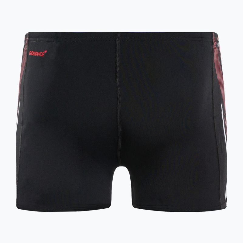 Мъжки боксерки за плуване Speedo Tech Panel Aquashort черни и червени 8-00303514539 2