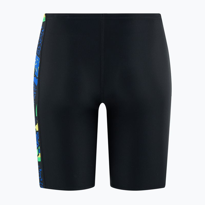 Детски шорти за плуване тип клин Speedo Allover Panel black / blue flame / bright yellow / green 2