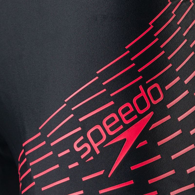 Мъжки боксерки за плуване Speedo Medley Logo Aquashort черни и червени 8-1135406871 3