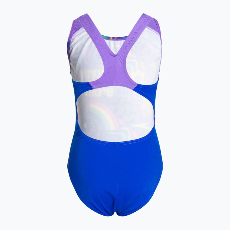 Speedo Digital Placement Splashback детски бански от една част синьо и лилаво 8-00262514737 2