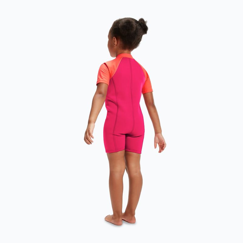 Детски бански костюм от една част Speedo Learn To Swim Neoprene cherry pink/coral 5