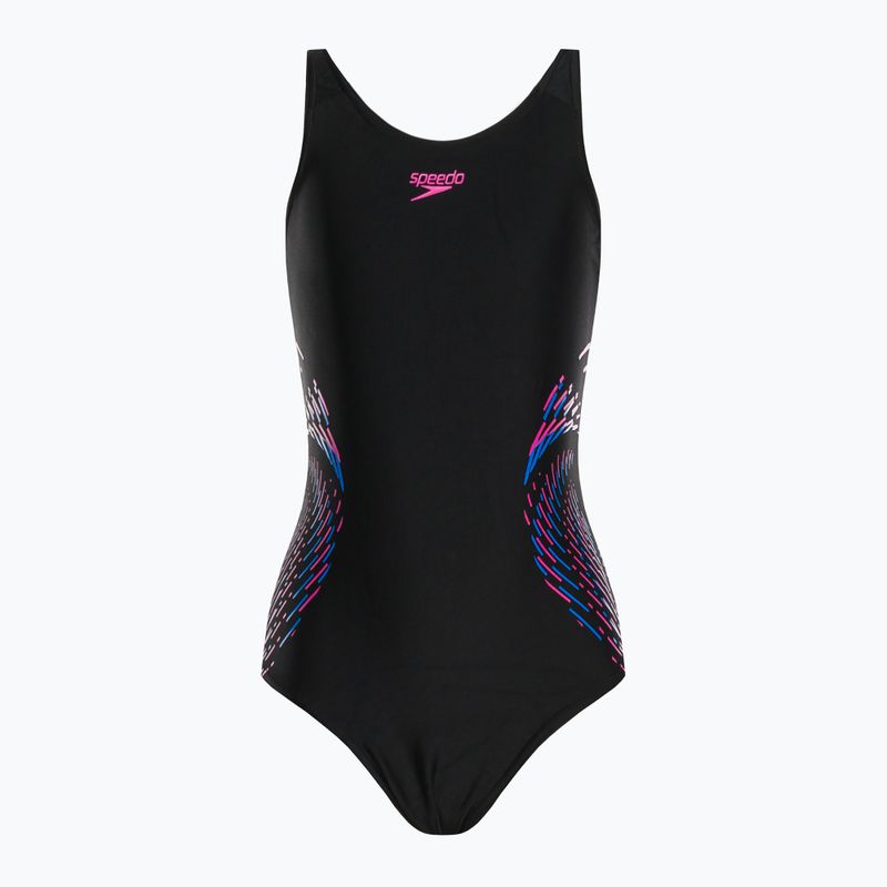 Speedo Детски бански костюм от една част с пластизол Muscleback черен 8-0832414379