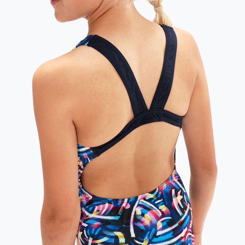 Speedo Digital Allover Leaderback детски бански от една част син/черен 8-1237714743 6