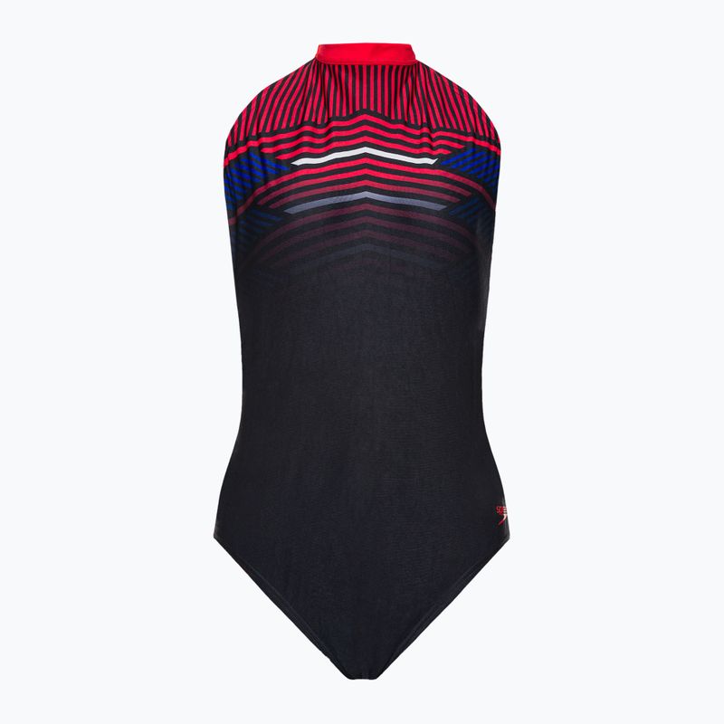 Speedo дамски бански костюм от една част Digital Placement Hydrasuit black-red 8-1244515213