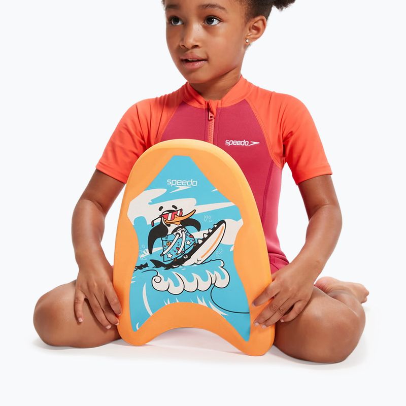 Дъска за плуване Speedo Turtle Printed Float chima azue blue/fluoro orange 6