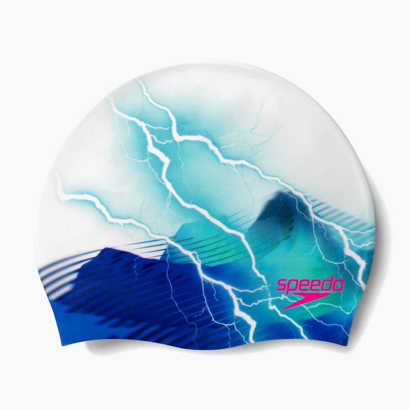 Speedo Цифрова шапка с печат бяло-синьо 8-1352414648 3