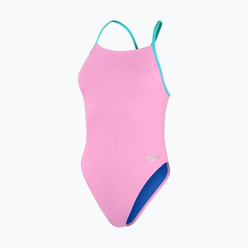 Speedo дамски бански Solid Tie Back pink/blue