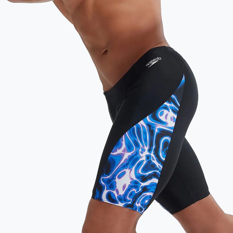 Мъжки бански Speedo Allover Digi V-Cut black/blue 11