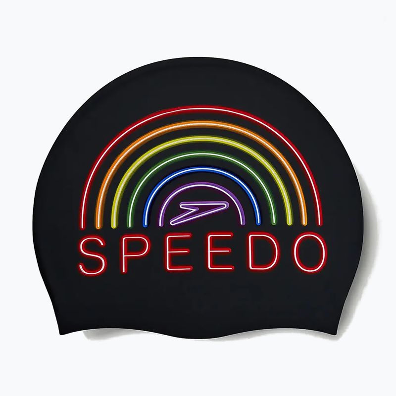 Speedo Печатана силиконова шапка за плуване с гордост и дъга 2