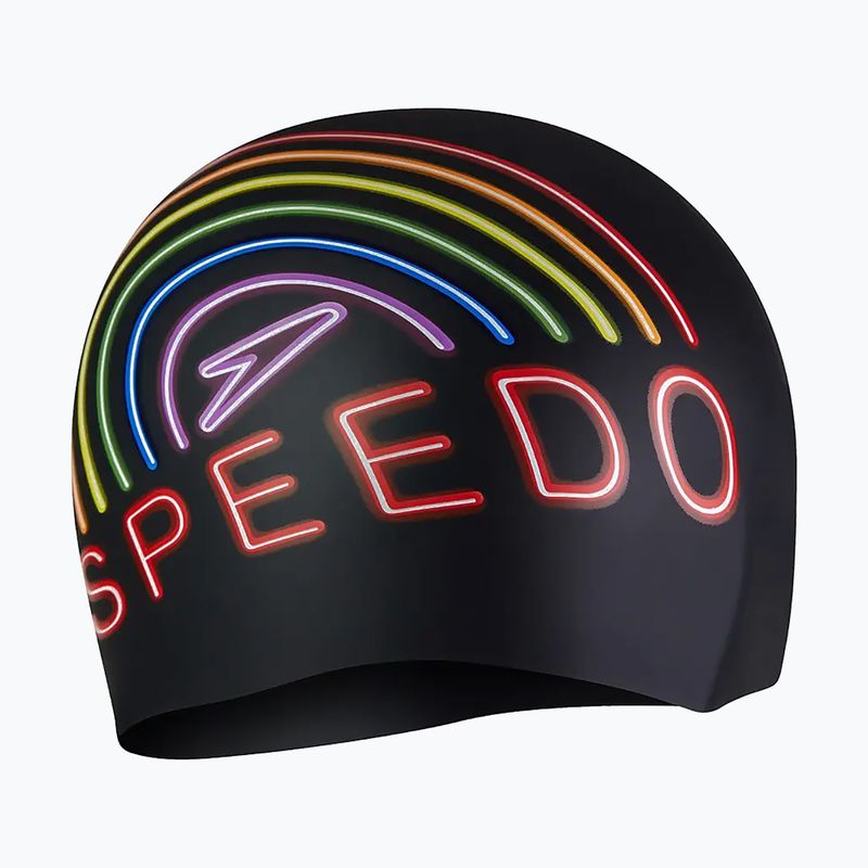 Speedo Печатана силиконова шапка за плуване с гордост и дъга 3
