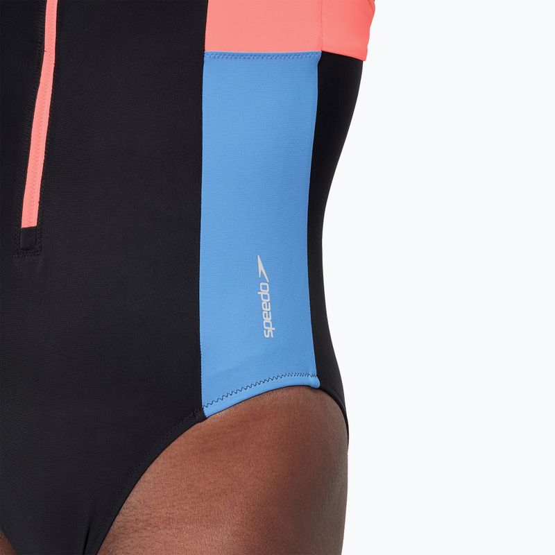 Speedo Zip Colorblock дамски бански костюм от една част антрацит 4