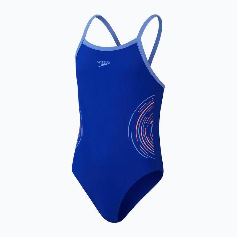 Speedo Platisol Placement Thinstrap Muscleback детски бански костюм от една част true cobalt/curious blue 2