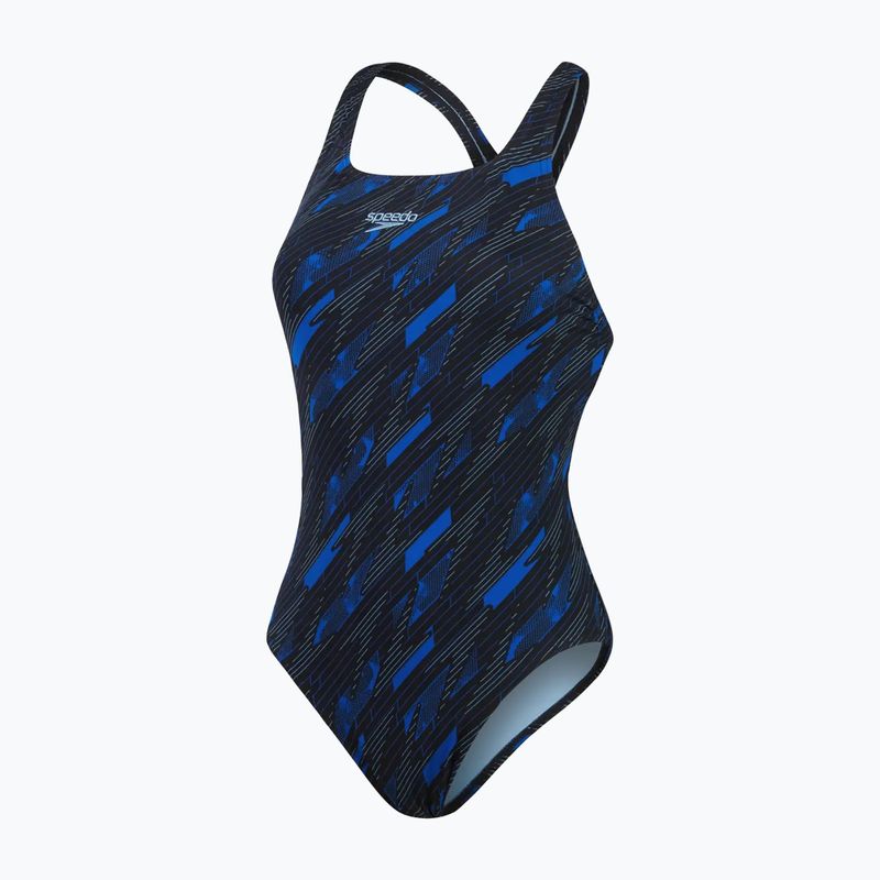 Дамски бански костюм Speedo HyperBoom Allover Medalist black/true cobalt/curious blue 2