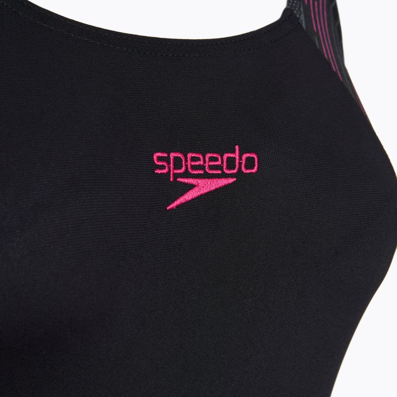 Дамски цял бански костюм Speedo HyperBoom Splice Muscleback black/electric pink 3