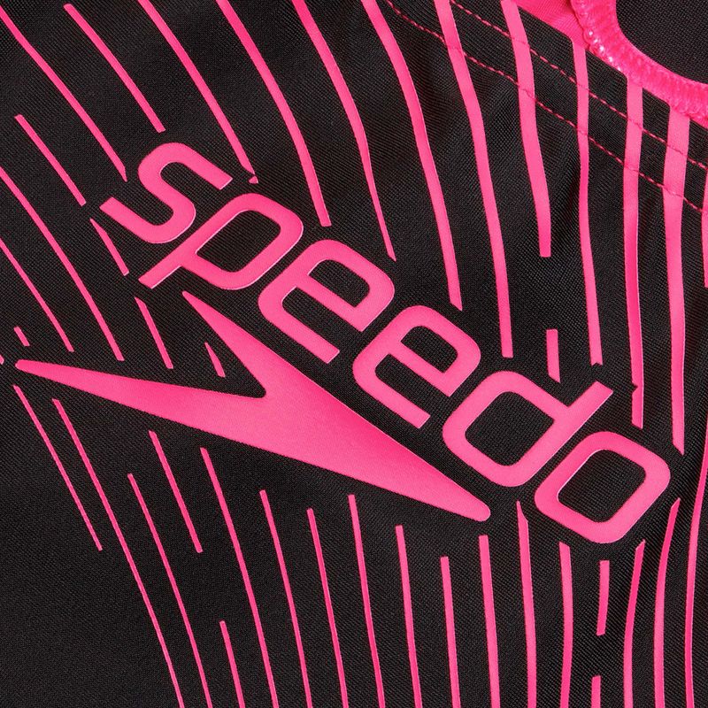 Бански костюм от една част Speedo Medley Logo black/electric pink 3