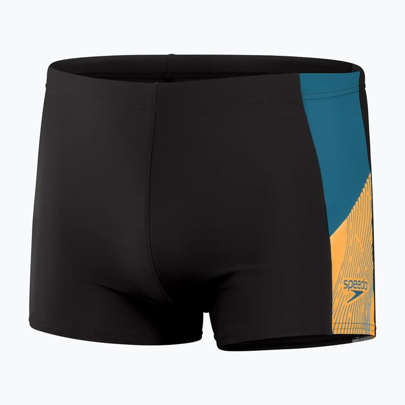 Мъжки боксерки за плуване Speedo Dive black/dark teal/mandarin Peel