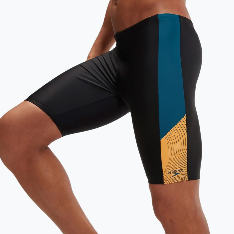 Мъжки бански Speedo Dive black/dark teal/mandarin peel 6