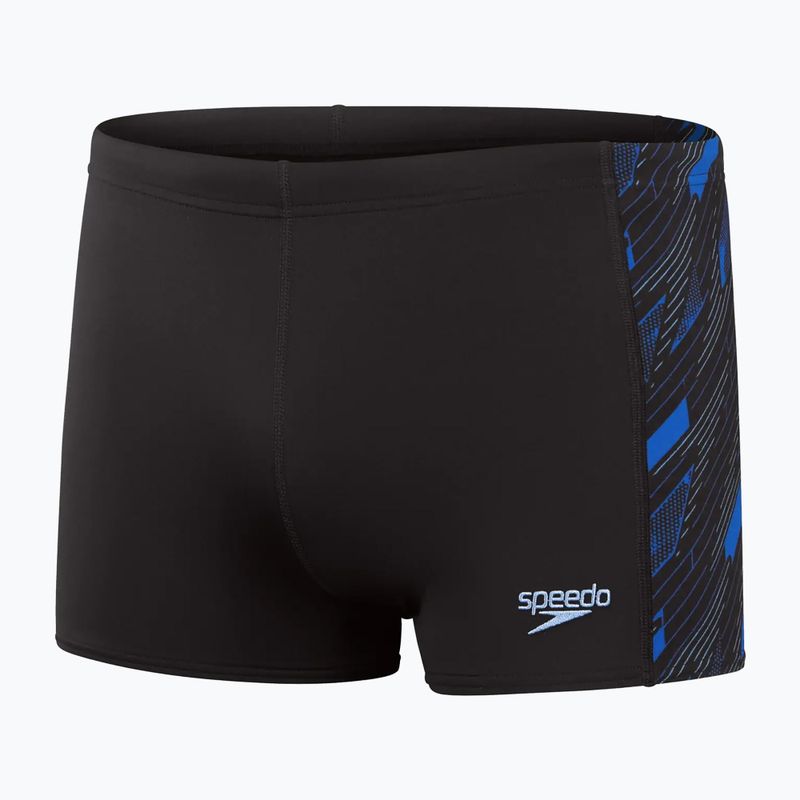 Бански Speedo Hyperboom черен/любопитно син/наистина кобалтов