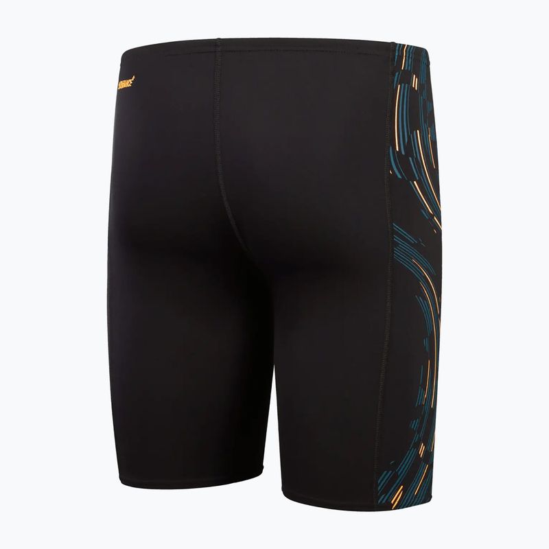 Мъжки бански Speedo Tech Panel black/mandarin peel/dark teal 2