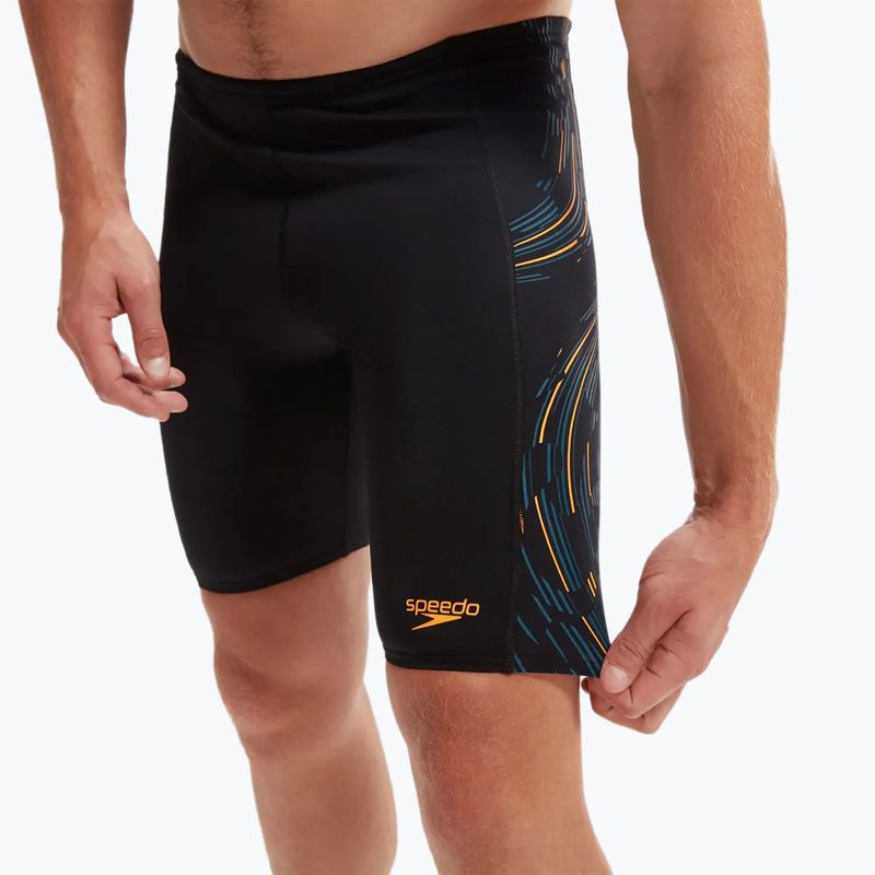 Мъжки бански Speedo Tech Panel black/mandarin peel/dark teal 7