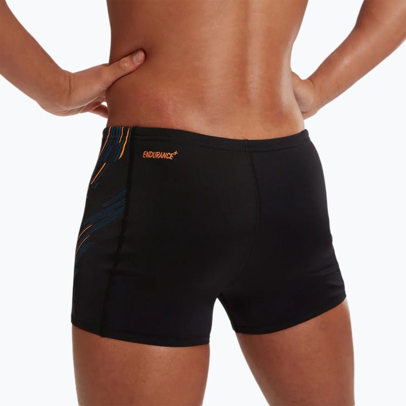 Мъжки боксерки за плуване Speedo Tech Panel black/mandarin peel/dark teal 8