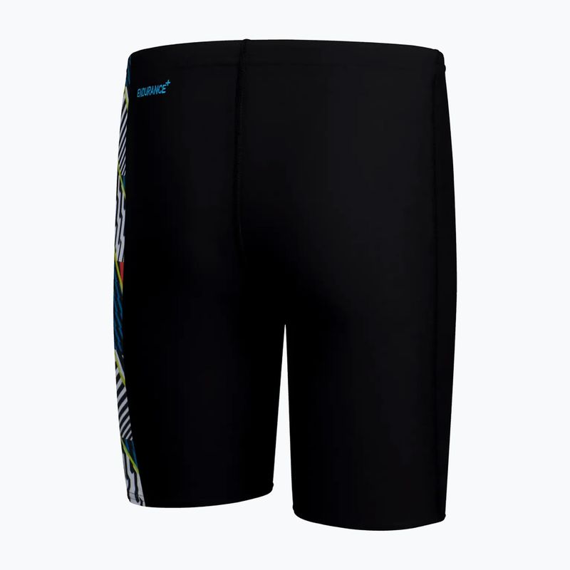 Детски бански Speedo Digital Panel черен/бял/диня 2