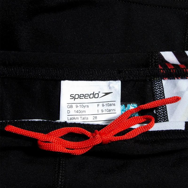 Детски бански Speedo Digital Panel черен/бял/диня 3
