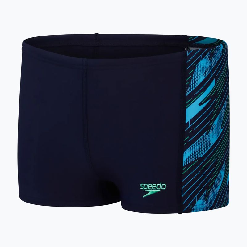 Детски бански Speedo Hyperboom true navy/harlequin green/picton green