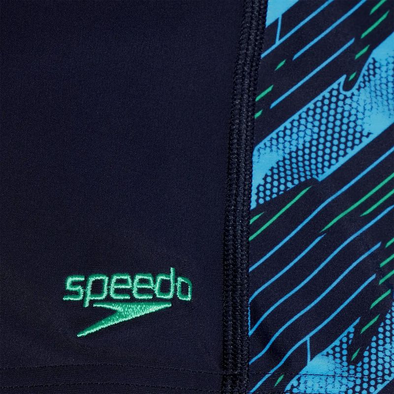 Детски бански Speedo Hyperboom true navy/harlequin green/picton green 4