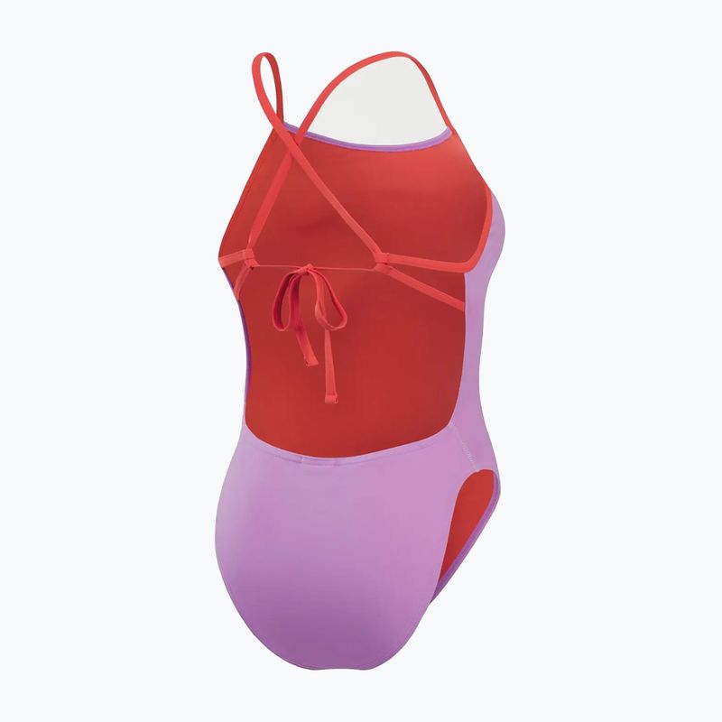 Speedo Solid Tie Back дамски бански костюм от една част sweet purple/watermelon 3