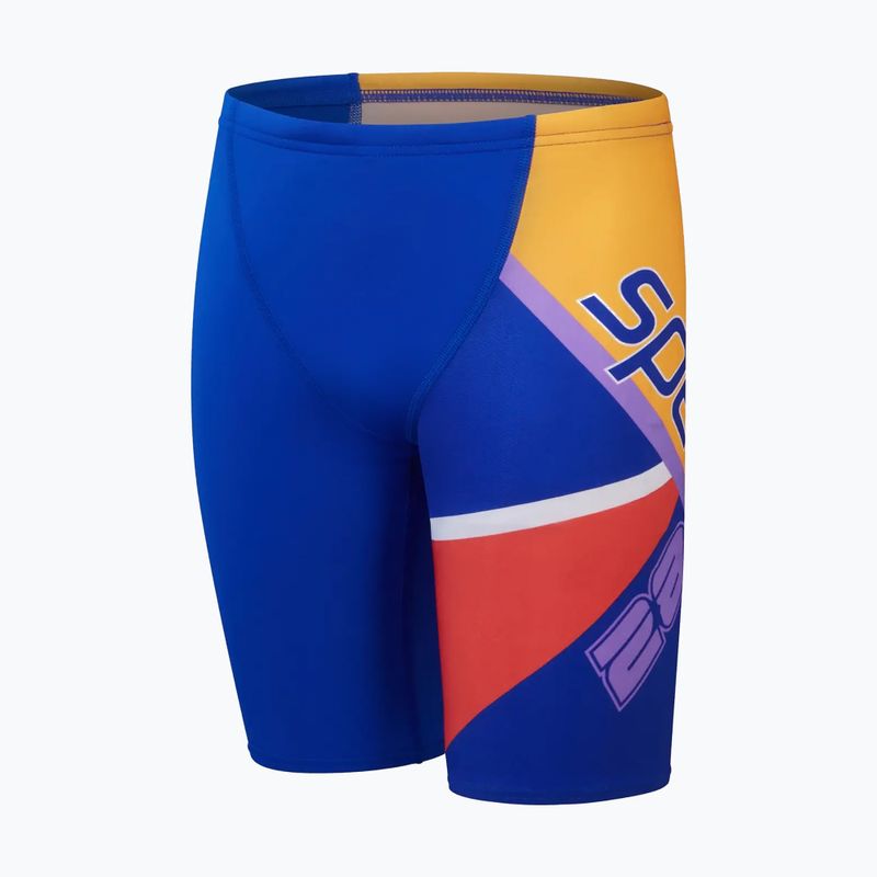 Speedo Placement V Cut Digital детски бански костюми true cobalt/watermelon/sweep purple