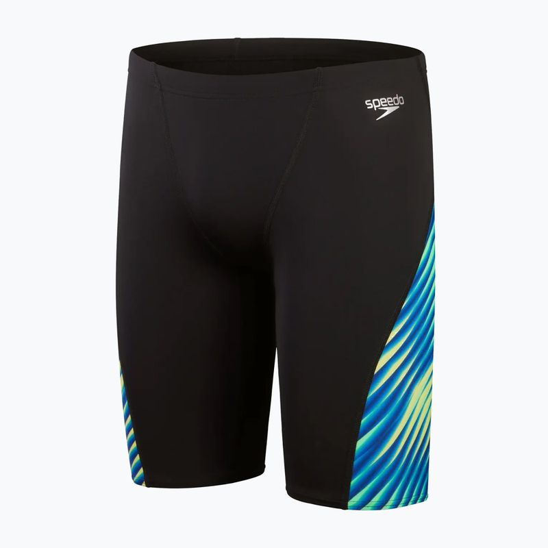 Мъжки бански Speedo Allover Digital V-Cut black/true cobalt