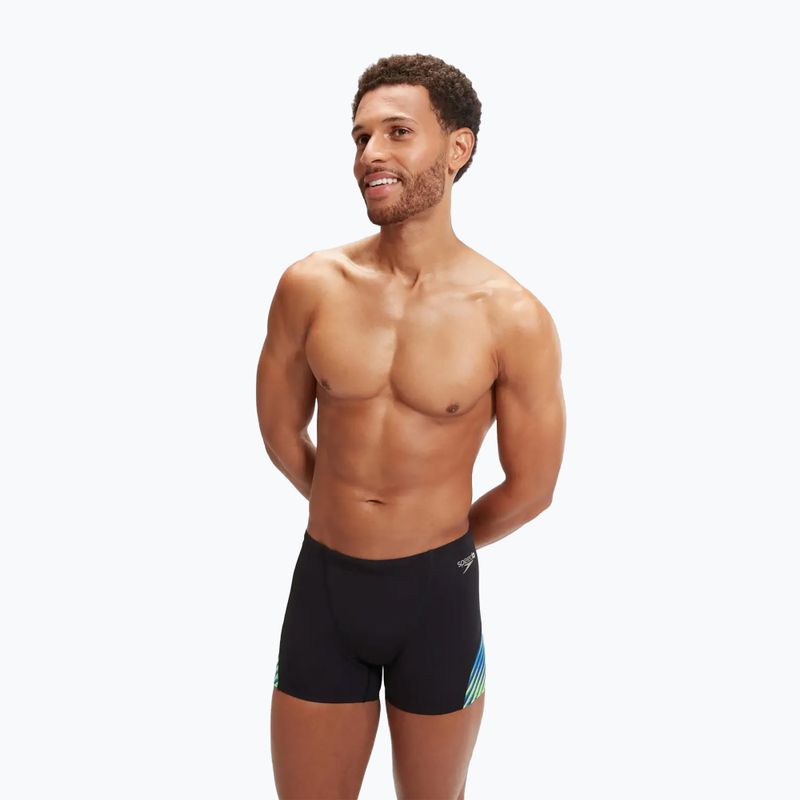 Speedo Allover Digital V-Cut Aquashort мъжки боксерки за плуване black/true cobalt 5