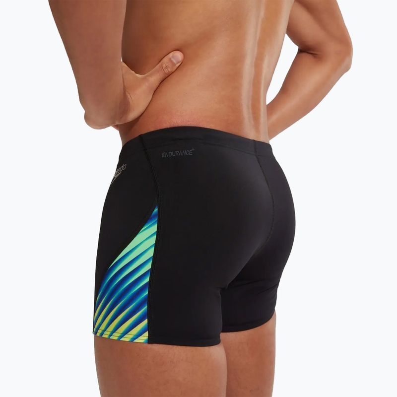 Speedo Allover Digital V-Cut Aquashort мъжки боксерки за плуване black/true cobalt 7